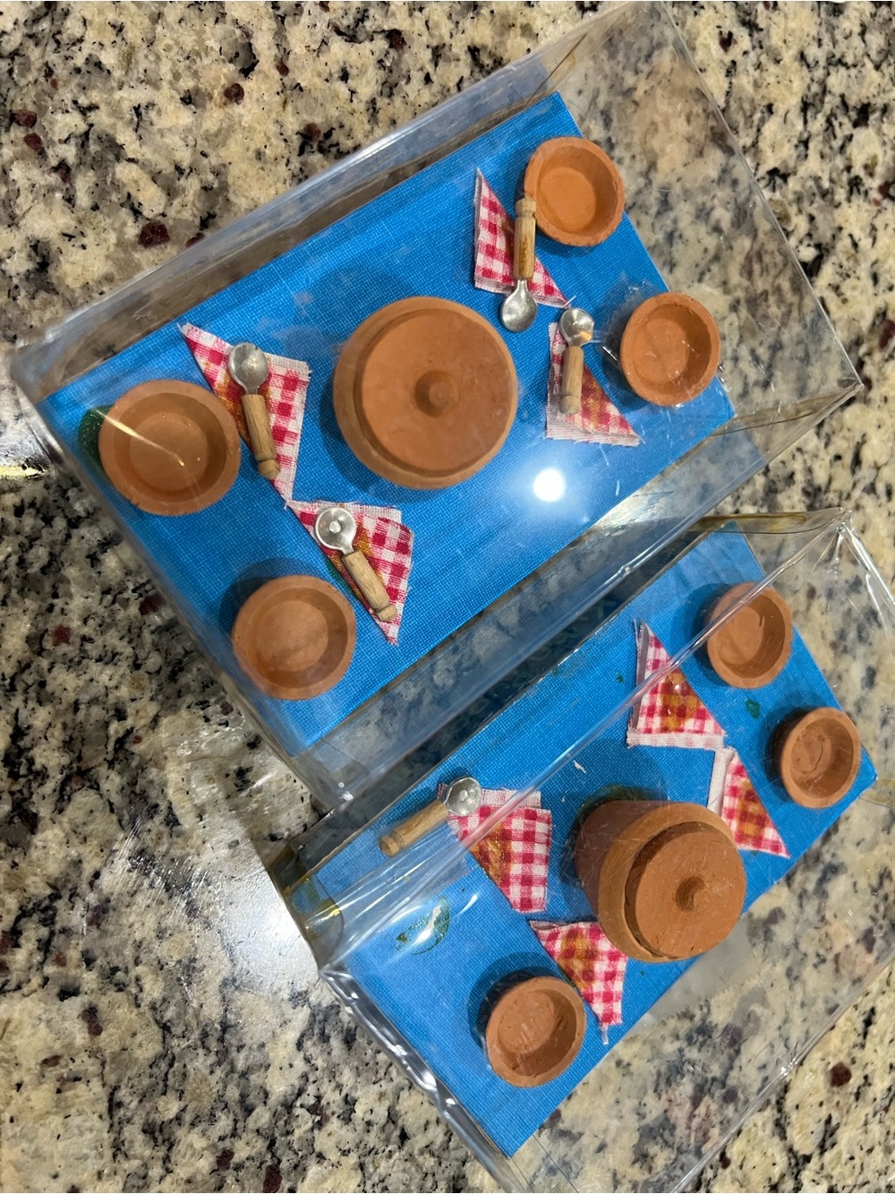 Dora Kuhn German Miniature Terracotta Dinner Set
